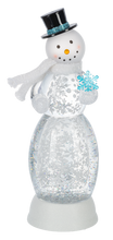 Load image into Gallery viewer, LED Light Up Shimmer Snowman Figurine by Ganz MX201409