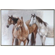 Norman Wyatt Home Resting Equine Framed Canvas by StyleCraft NWW51258
