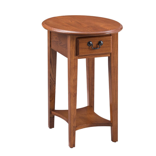 Oval Side Table by Design House 9042-MED Medium Oak