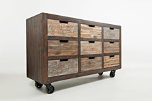 Load image into Gallery viewer, Painted Canyon 9-Drawer Accent Chest w/ Wheels by Jofran 1600-60