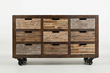 Load image into Gallery viewer, Painted Canyon 9-Drawer Accent Chest w/ Wheels by Jofran 1600-60