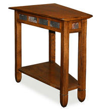 Load image into Gallery viewer, Slate Accent Wedge Table by Design House 10056 Rustic Oak