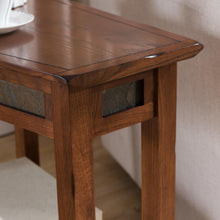 Load image into Gallery viewer, Slate Accent Wedge Table by Design House 10056 Rustic Oak