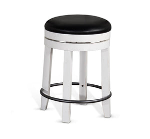 Carriage House 24"H Swivel Stool w/ Cushion Seat by Sunny Designs 1624EC-24