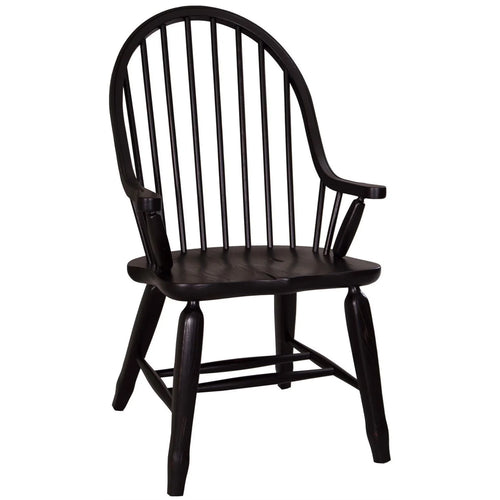 Treasures Bow Back Arm Chair by Liberty Furniture 17-C4051 Black