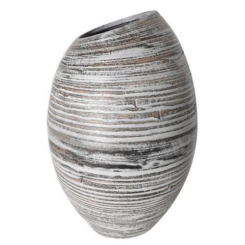 White Washed Natural Bamboo Vase by StyleCraft VA10069C