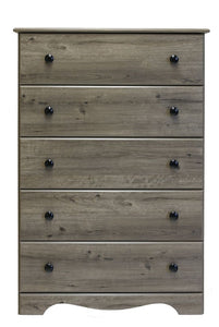 Weathered Gray Ash 5 Drawer Chest by Perdue 3343