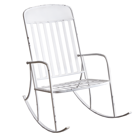 Distressed White Outdoor Rocking Chair by Ganz 157632