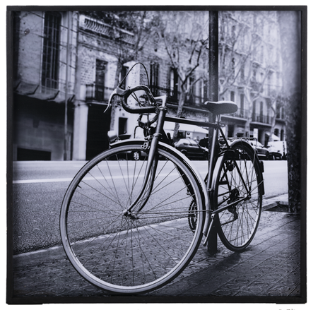 Framed Black/White Bicycle Photograph by Ganz 168866