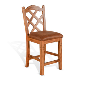 Sedona 24" Double Crossback Barstool w/Cushion Seat by Sunny Designs 1848RO2