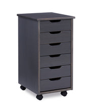 Load image into Gallery viewer, Rudy 6 Drawer Grey Rolling Storage Cart by Linon/Powell 98940GRY01