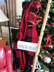 Red and Black Buffalo Plaid Throw by Ganz 159730