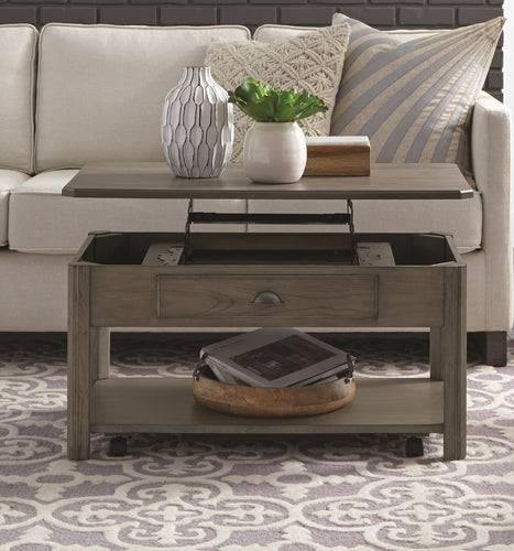 Lakeland Oak Lift Top Cocktail in Cathedral Gray by Null Furniture 2114-00