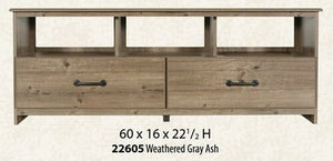 Weathered Gray 60" Entertainment Stand by Perdue 22605