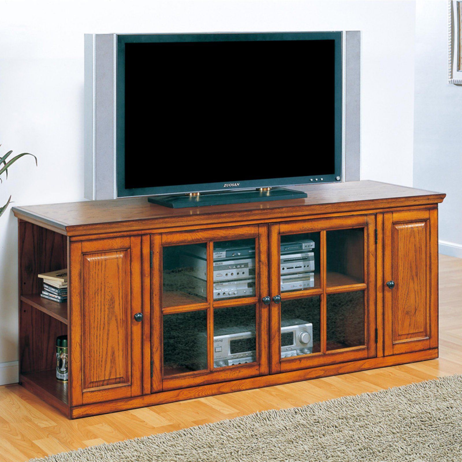 62" TV Stand by Design House 88162 Burnished Oak