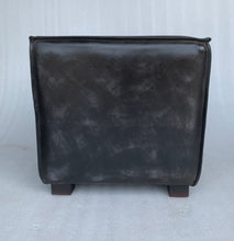 Load image into Gallery viewer, Maia Black Leather Ottoman by Linon/Powell 212S2032INK