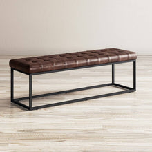 Load image into Gallery viewer, Global Archive Leather Bench by Jofran 1730-78 Dark Sienna