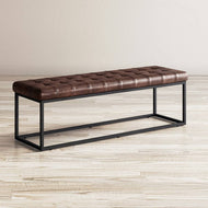 Hogan Leather Bench by Jofran 1730-78 Dark Sienna