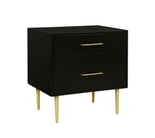 Load image into Gallery viewer, Gwyneth Glam Black 2 Drawer Night Stand by Linon/Powell 21315BLK01U
