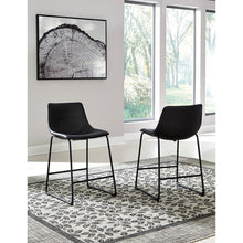 Load image into Gallery viewer, Centiar Upholstered Counter Height Barstool by Ashley Furniture D372-624 Black