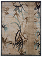 Milan Roth Beige & Aqua 2'x3' Rug by Linon/Powell RUGMN3023