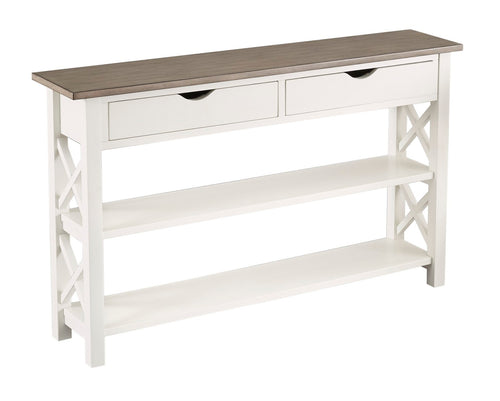 Expressions Hall Console Table by Null Furniture 6618-46WGB White/Gray Birch