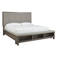 Load image into Gallery viewer, Hallanden Queen Upholstered Bed with Storage by Ashley Furniture B649-54,57,96