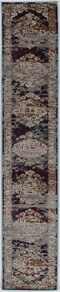 Vintage Nain Beige & Blue 2'x10' Rug by Linon/Powell RUGVT4621