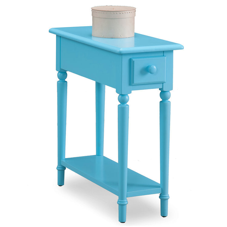 *Coastal Narrow Chairside Table by Leick Furniture 20017BL