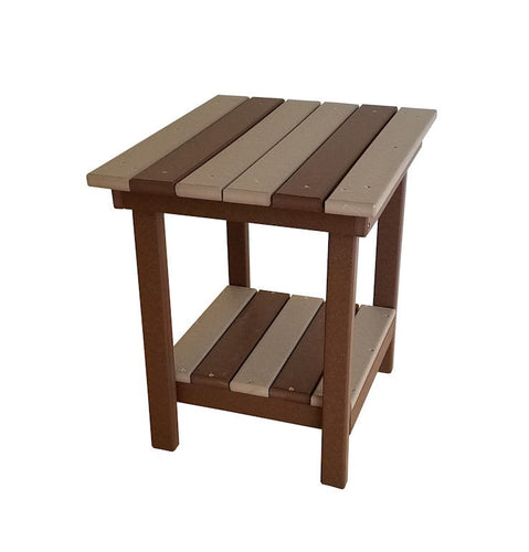 Adirondack End Table by Nature's Best ET-WWBR-STRIPE Weatherwood on Brown Stripe