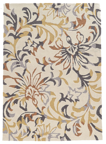 Trio Branches Ivory & Multi 5'x7' Rug by Linon/Powell RUGTA60957