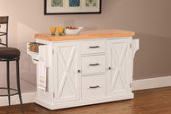 Brigham Wood Kitchen Island with 18