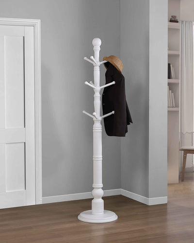 Hardwood White Coat Stand by Tennessee Enterprises 8807 IWH