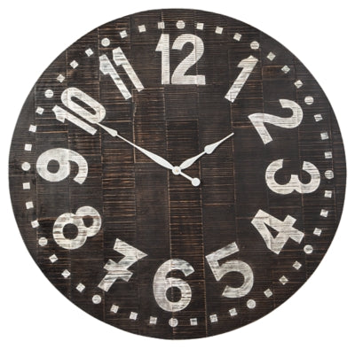 2枚セットThe ROOM10th AnniversaryOlive/Brown Brone Wall Clock by Ashley Furniture A8010167 Discontinued