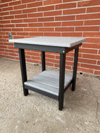 Adirondack End Table by Nature's Best ET-DWBL-SOLID Driftwood Grain on Black Solid