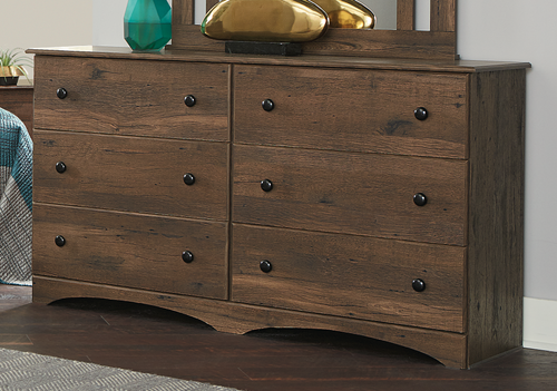 Aspen Oak 59” 6 Drawer Dresser by Perdue 15586-Discontinued