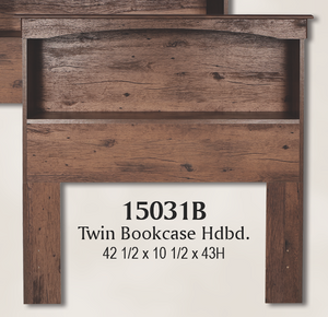 Aspen Oak Twin Bookcase Headboard by Perdue 15031B-Discontinued