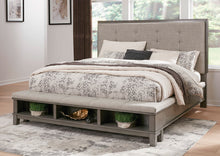 Load image into Gallery viewer, Hallanden Queen Upholstered Bed with Storage by Ashley Furniture B649-54,57,96
