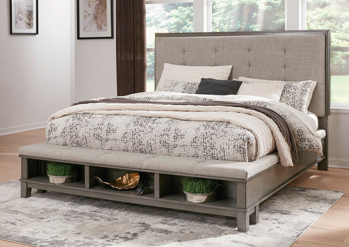 Hallanden Queen Upholstered Bed with Storage by Ashley Furniture B649-54,57,96