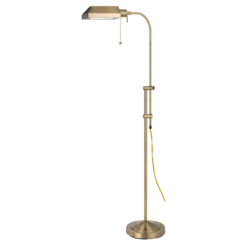 Pharmacy Floor Lamp w/ Adjustable Pole by Cal Lighting BO-117FL-AB Antique Brass
