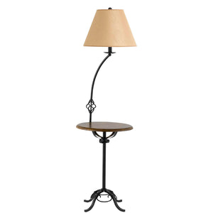 Iron Floor Lamp with Wood Tray by Cal Lighting BO-2095FL
