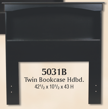 Load image into Gallery viewer, Black Twin Bookcase Headboard by Perdue 5031B-Discontinued