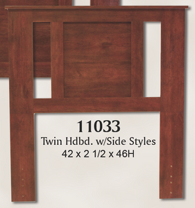 Cinnamon Fruitwood Twin Headboard with Side Styles by Perdue 11033