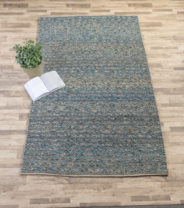 Blue Braided 5'x8' Hand Woven Rug by Ganz 164386