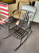 Load image into Gallery viewer, Distressed Black Outdoor Rocking Chair by Ganz 133978