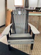 Adirondack Chair by Nature's Best AC-DWBL-STRIPE Driftwood Grain on Black in Stripe Two-Tone