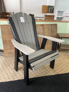 Adirondack Chair by Nature's Best AC-DWBL-STRIPE Driftwood Grain on Black in Stripe Two-Tone
