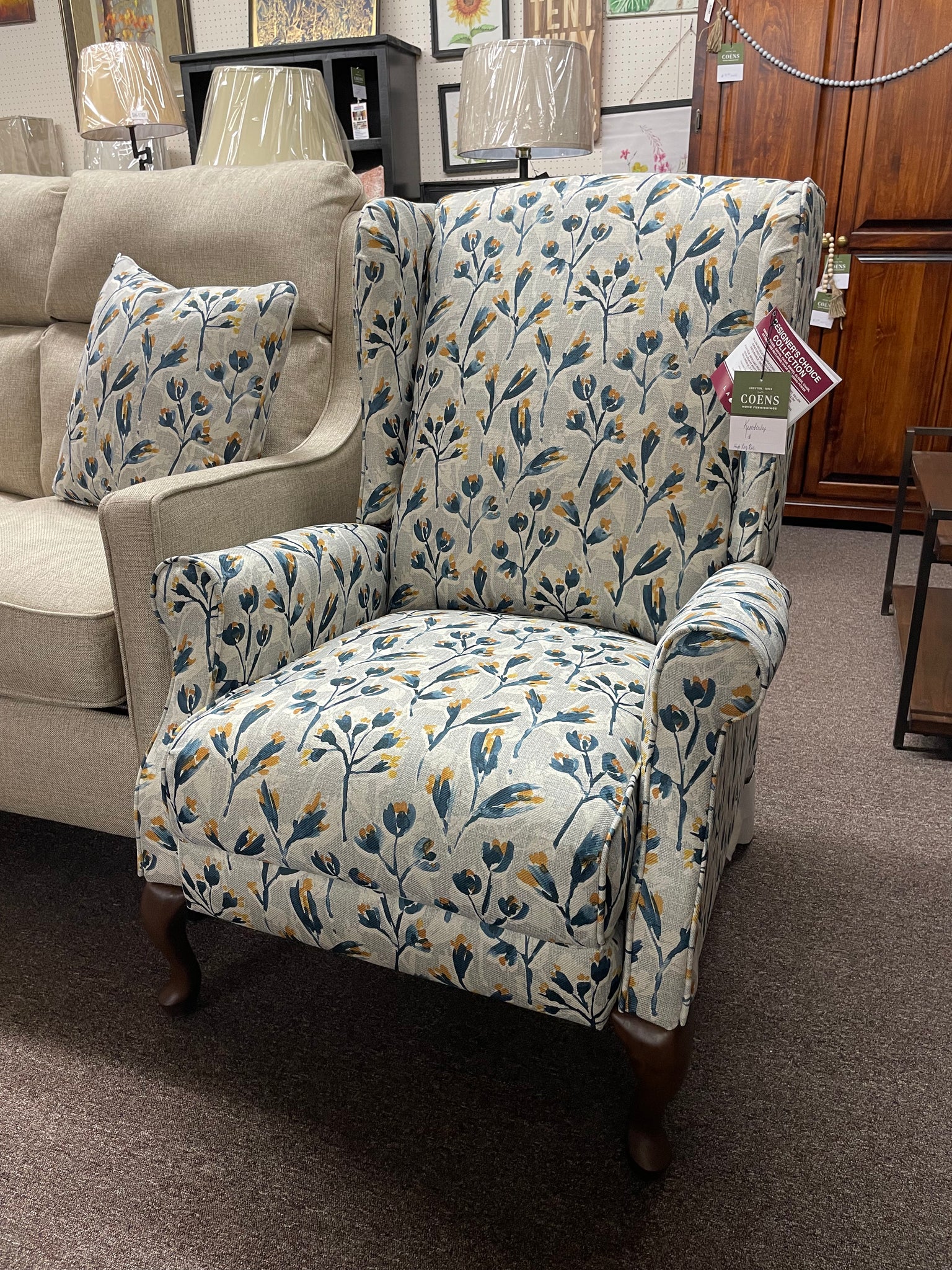 Kimberly High Leg Reclining Chair by La Z Boy Furniture 028 916 E18158 Coen s Home Furnishings