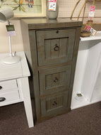 Rustic Three Drawer File Cabinet by American Heartland 30003RDB Rustic Dark Blue