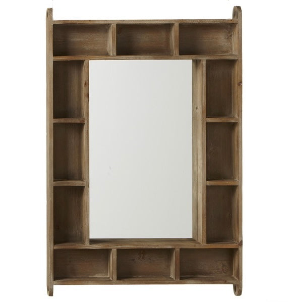Rectangle Cubby Mirror by Ganz 164564
